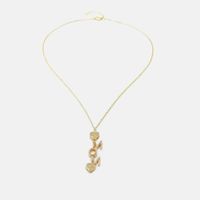 Fashion Heart-shape Letter Zircon Copper Necklace sku image 2