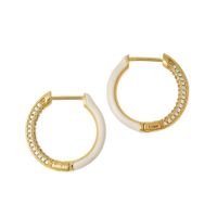 Fashion Zircon Circle Earrings Wholesale sku image 1