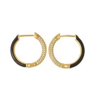 Fashion Zircon Circle Earrings Wholesale sku image 2