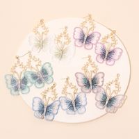 Fashion Metal Lace Butterfly Earrings Wholesale main image 1