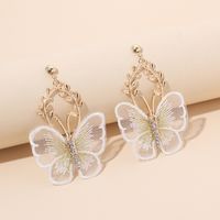 Fashion Metal Lace Butterfly Earrings Wholesale main image 4