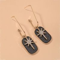 Fashion Eight-pointed Star Square Earrings main image 2