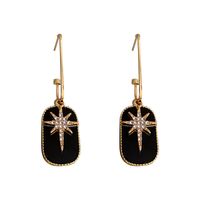 Fashion Eight-pointed Star Square Earrings main image 6