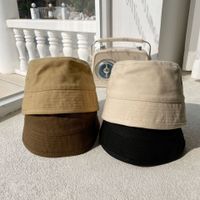 Korean Solid Color Bucket Hat Tide main image 3