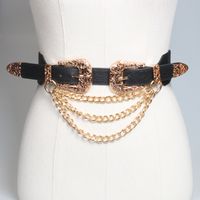 Double-headed Buckle Chain Punk Style Belt main image 3
