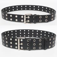 Fashion Ultra-wide Double-breasted Eyelet Belt main image 1