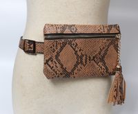 Snake Pattern Thin Belt Tassel Waist Bag main image 5
