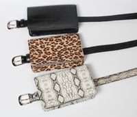 Snake Leopard Pattern Thin Belt Waist Bag main image 3