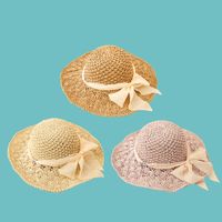 Korean Sunscreen Wide-brimmed Dome Straw Hat main image 1