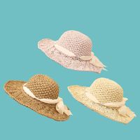 Korean Sunscreen Wide-brimmed Dome Straw Hat main image 6