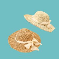 Korean Sunscreen Wide-brimmed Dome Straw Hat main image 5