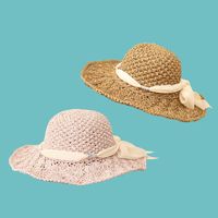 Korean Sunscreen Wide-brimmed Dome Straw Hat main image 4