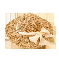 Korean Sunscreen Wide-brimmed Dome Straw Hat main image 3