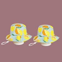 Korean Lemon Printing Children's Fisherman Hat main image 5