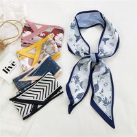 Fashion Printing Ribbon Silk Scarf Wholesale main image 1