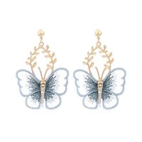 Fashion Metal Lace Butterfly Earrings Wholesale sku image 3