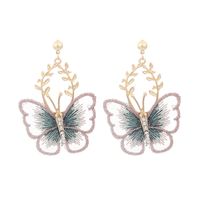 Fashion Metal Lace Butterfly Earrings Wholesale sku image 5