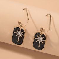 Fashion Eight-pointed Star Square Earrings sku image 1