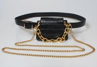 Retro Gold Chain Belt Waist Bag sku image 1