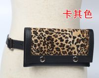 Retro Colorful Leopard Print Waist Bag sku image 2