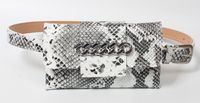 Chain Snake Pattern Thin Belt Waist Bag sku image 2