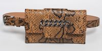 Chain Snake Pattern Thin Belt Waist Bag sku image 6