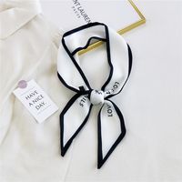 Fashion Letter Long Silk Ribbon Scarf Wholesale sku image 4