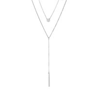 Collier Simple Géométrique Double En Acier Inoxydable sku image 1