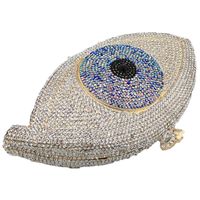 Retro Eye Shape Rhinestone Clutch Bag main image 4