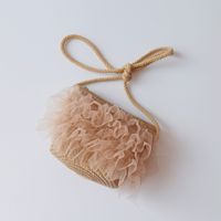 Simple Lace Straw Children's Bags sku image 2