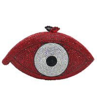 Retro Eye Shape Rhinestone Clutch Bag sku image 1
