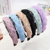 Simple Korean Wide-sided Non-slip Lace Whip Headband main image 2