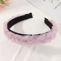Simple Korean Wide-sided Non-slip Lace Whip Headband main image 3