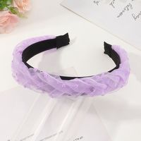 Simple Korean Wide-sided Non-slip Lace Whip Headband main image 5