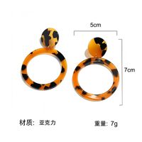 Fashion Leopard Print Hollow Acrylic Earrings main image 5