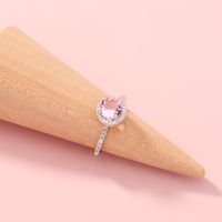 Simple Fashion New Style Round Full Diamond Zircon Ring main image 4