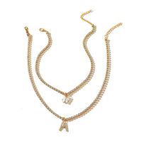 Fashion Rhinestone Butterfly Letter Multi-layer Alloy Necklace Wholesale main image 1