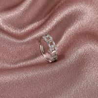 Fashion Copper Inlaid Zircon Chain Hollow Open Ring main image 5