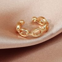 New Fashion Simple Style Geometric Holeless Hollow Chain Ear Clips main image 4