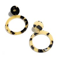 Fashion Leopard Print Hollow Acrylic Earrings sku image 4