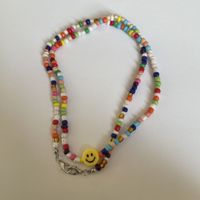 Simple Handmade Beaded Smiley Face Glasses Chain Wholesale sku image 2