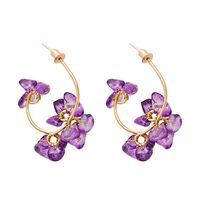 Boucles D&#39;oreilles En Résine Géométrique De Fleur De Pierre De Mode En Gros sku image 1