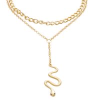 Fashion Snake Multi-layer Alloy Necklace Wholesale sku image 1