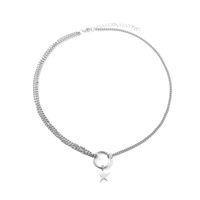 Fashion Double-layer Chain Five-pointed Star Alloy Necklace Wholesale sku image 1