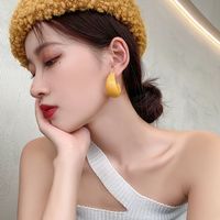 Fashion Circle White Candy Color Resin Earrings sku image 1