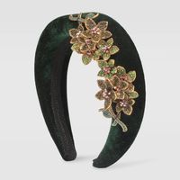 Baroque Fashion New Style Sponge Velvet Diamond-studded Headband sku image 2