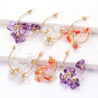 Fashion Stone Flower Geometric Resin Earrings Wholesale main image 5