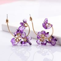 Fashion Stone Flower Geometric Resin Earrings Wholesale main image 4