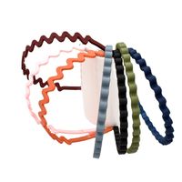 Korean Candy Color Geometric Wave Headband main image 3