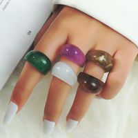 Simple Color Transparent Acrylic Ring Wholesale main image 3
